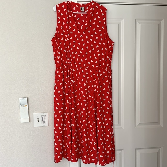 Pretty Red Dress 2X EUC - Picture 2 of 5